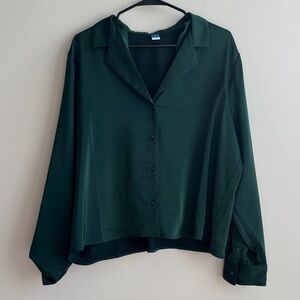 Old Navy Dark Green Button Down Shirt